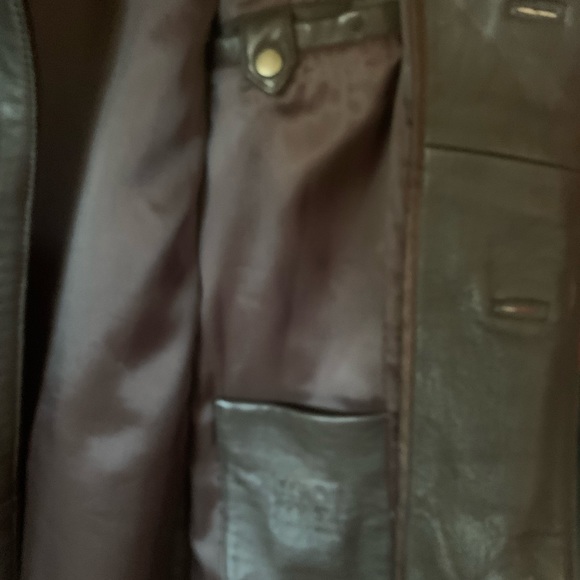 Jos A.Bank Brown Lambskin Leather Blazer - Picture 2 of 10